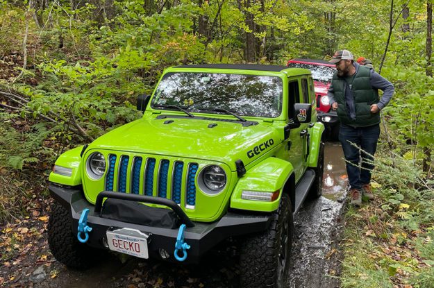 green jeep on the trail