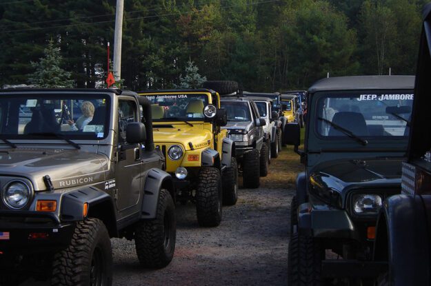 jeeps in a row