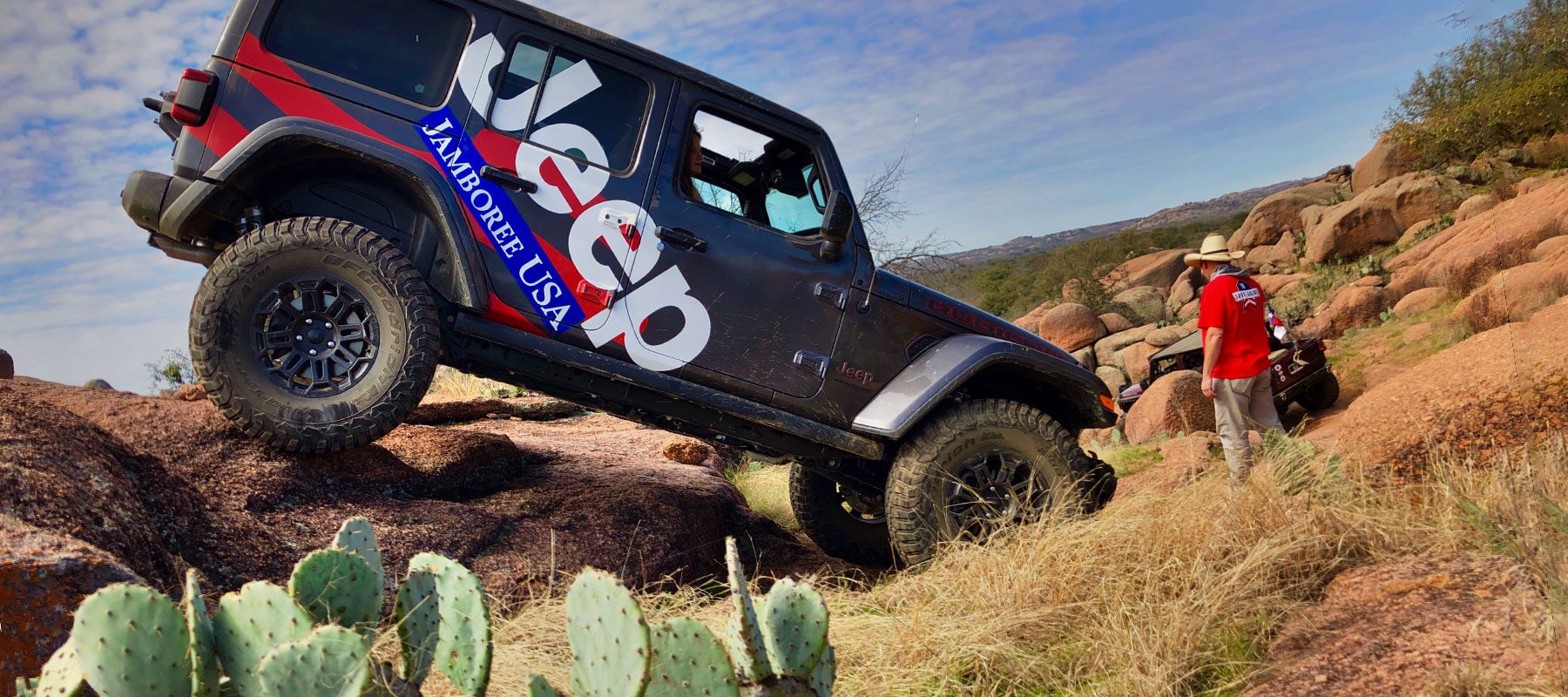 jeep in hill country